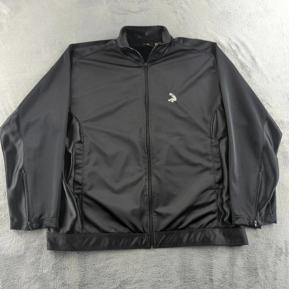 Vintage Y2K And1 Track Jacket‎ Mens Large Black Full Zip Windbreaker Coat Logo